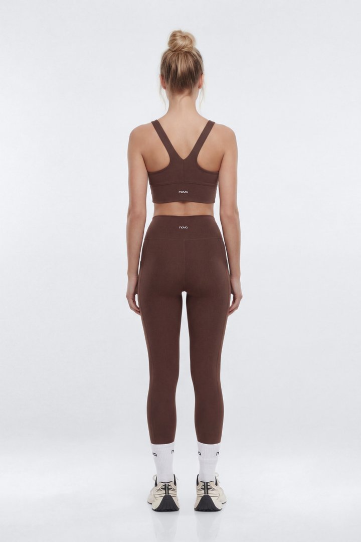 ProStretch™ 28″ High Rise Pocket Legging - Brown