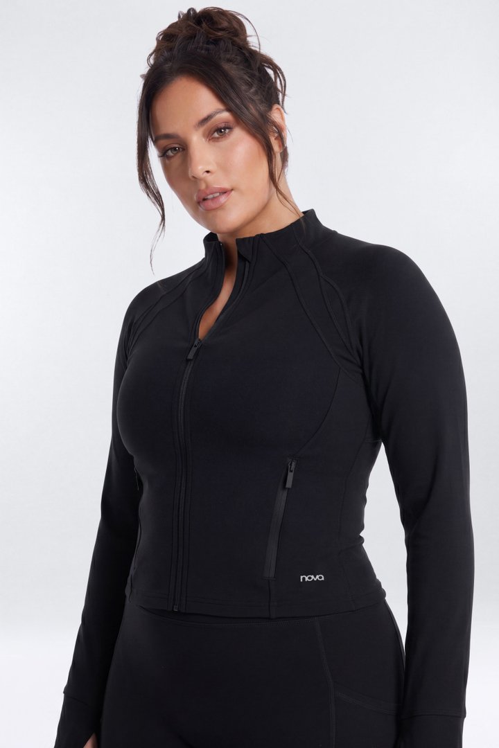 ProStretch™ Front Zip Sports Jacket - Black