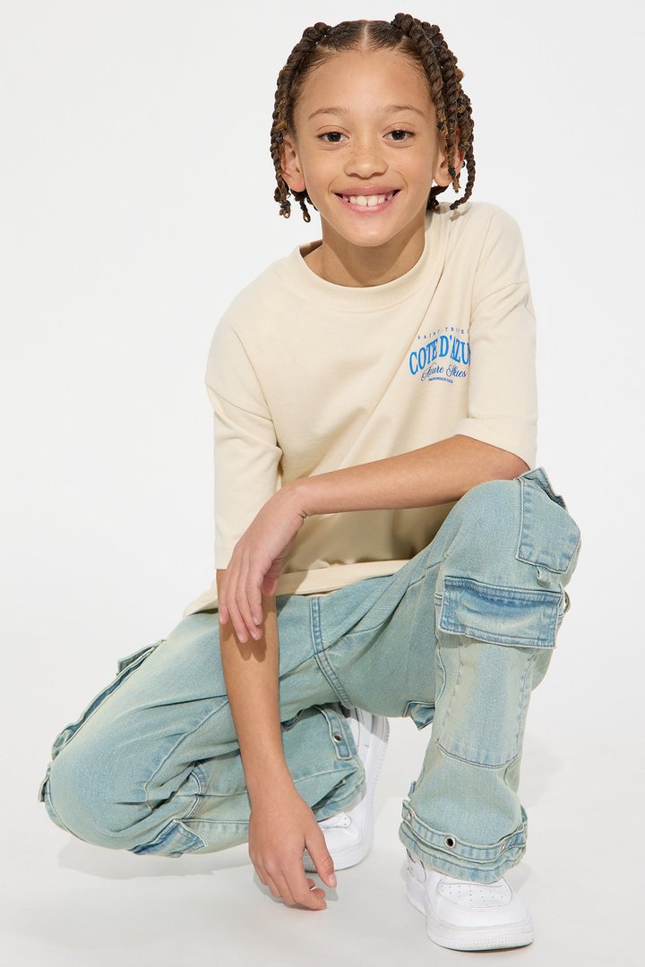 Mini Azure Skies Tee - Sand