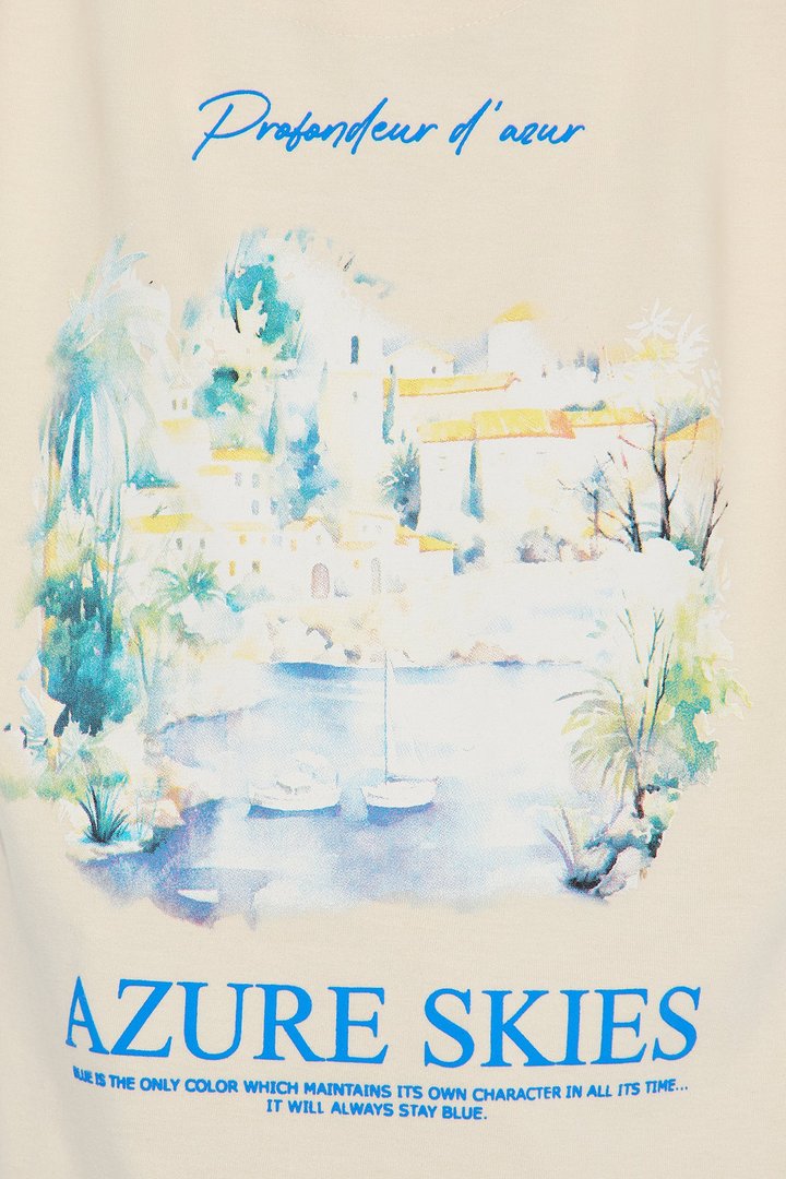 Mini Azure Skies Tee - Sand