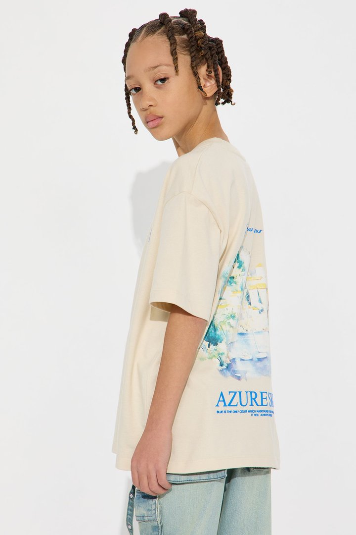 Mini Azure Skies Tee - Sand
