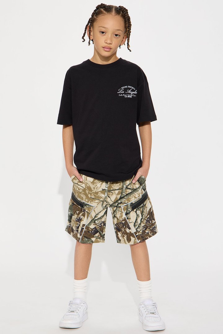 Mini Los Angeles Flowers Tee - Black