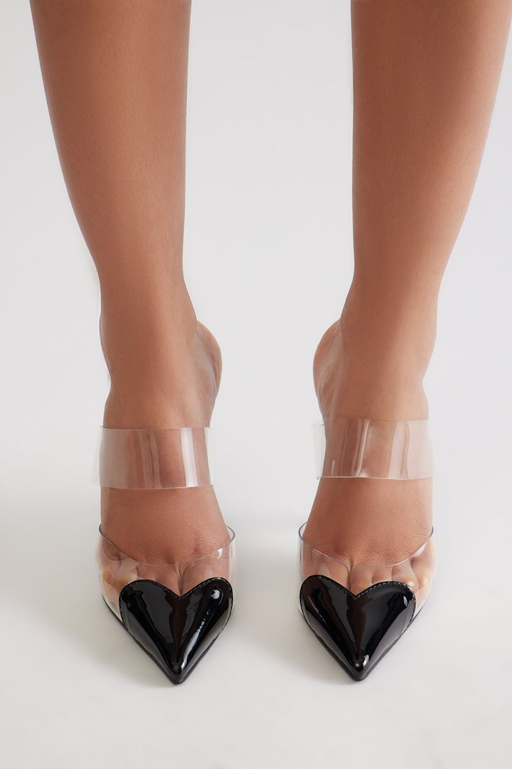 Canice Clear Heart Pumps - Black