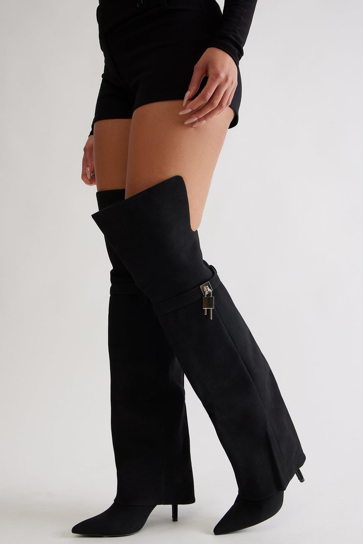 High Standards Overlay Boots - Black