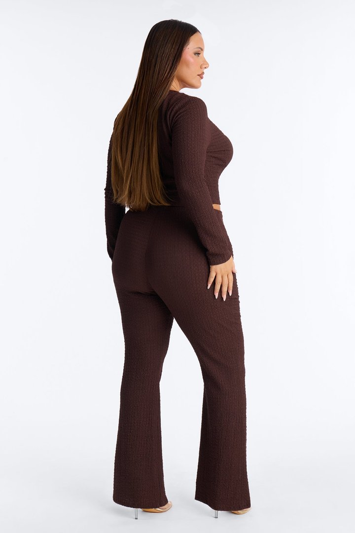 Katherine Petite Pant Set - Brown