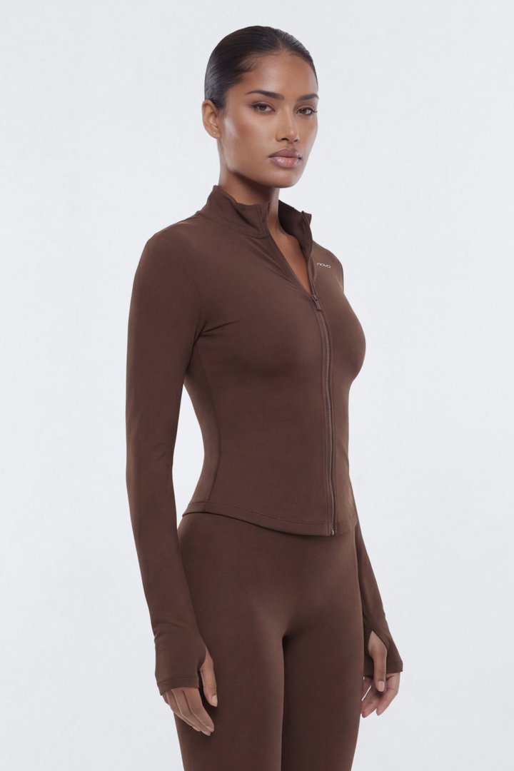 CloudForm™ Long Sleeve Full Zip Jacket - Brown