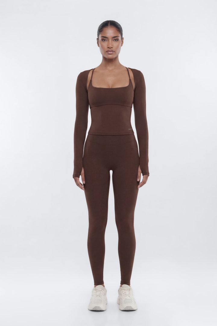 CloudForm™ Long Sleeve Shrug - Brown