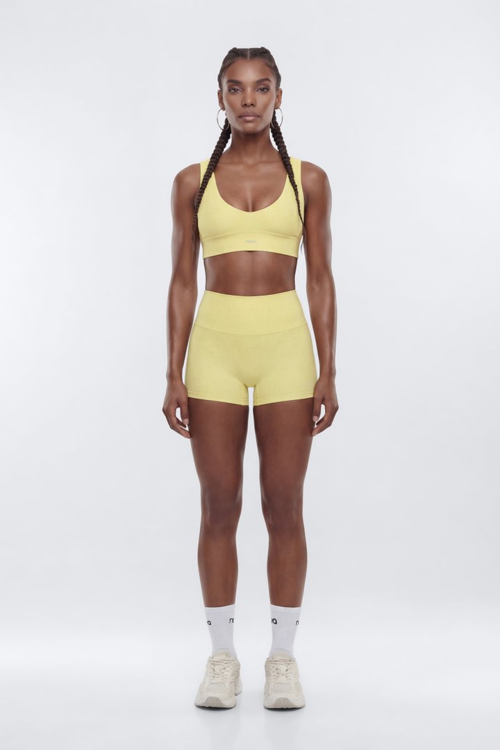 AirSculpt™ V Neck Sports Bra - Yellow