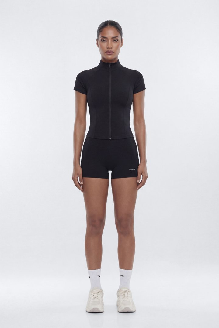 CloudForm™ 3″ Invisible Scrunch Biker Short - Black