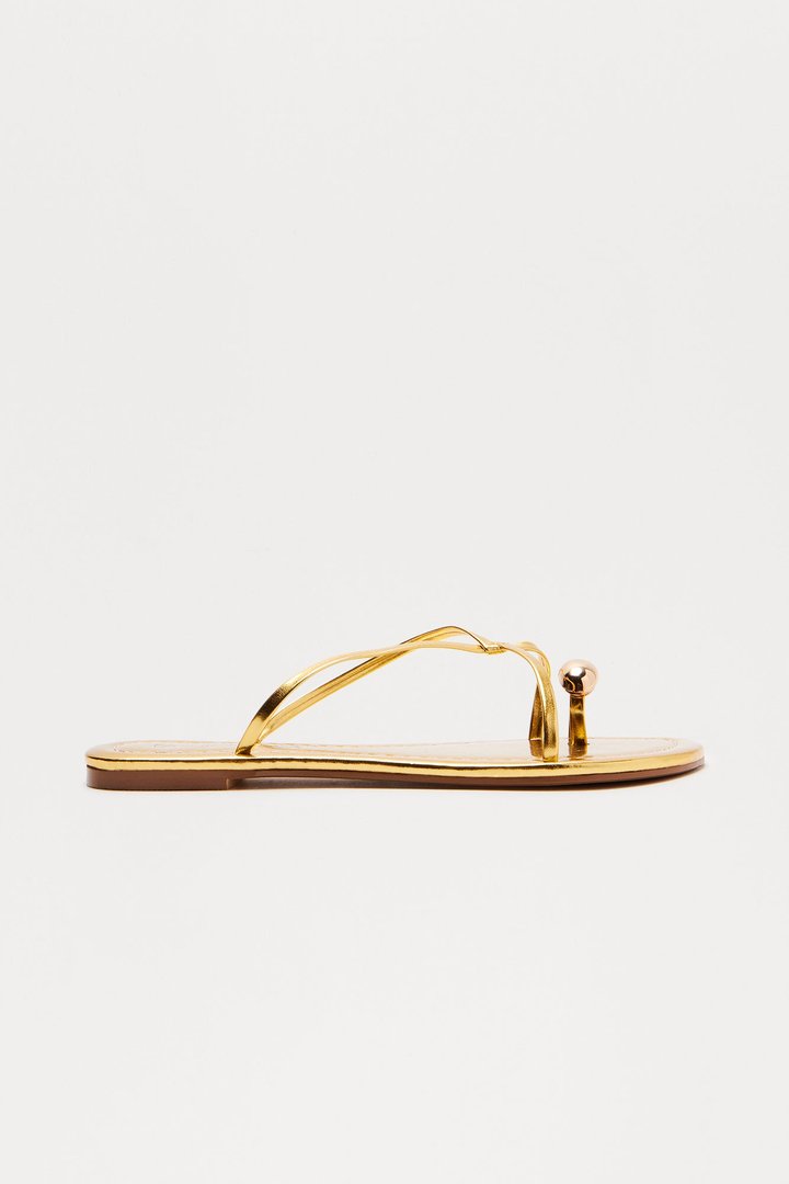 Coastal Toe Ring Sandals - Gold