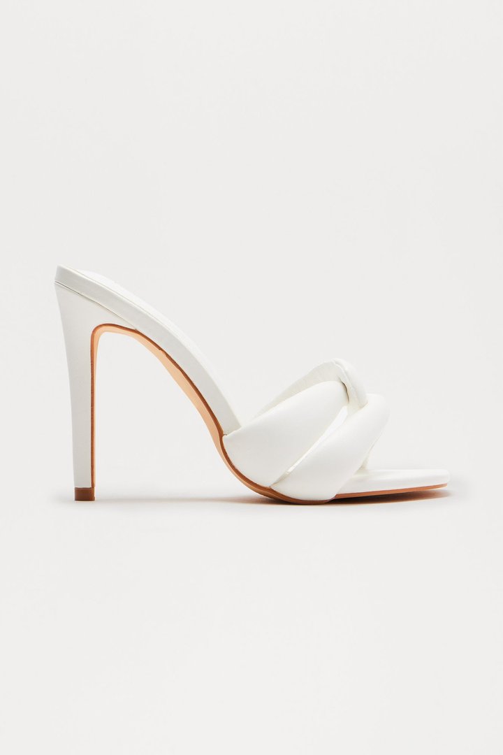 Romina Knot Heels - White