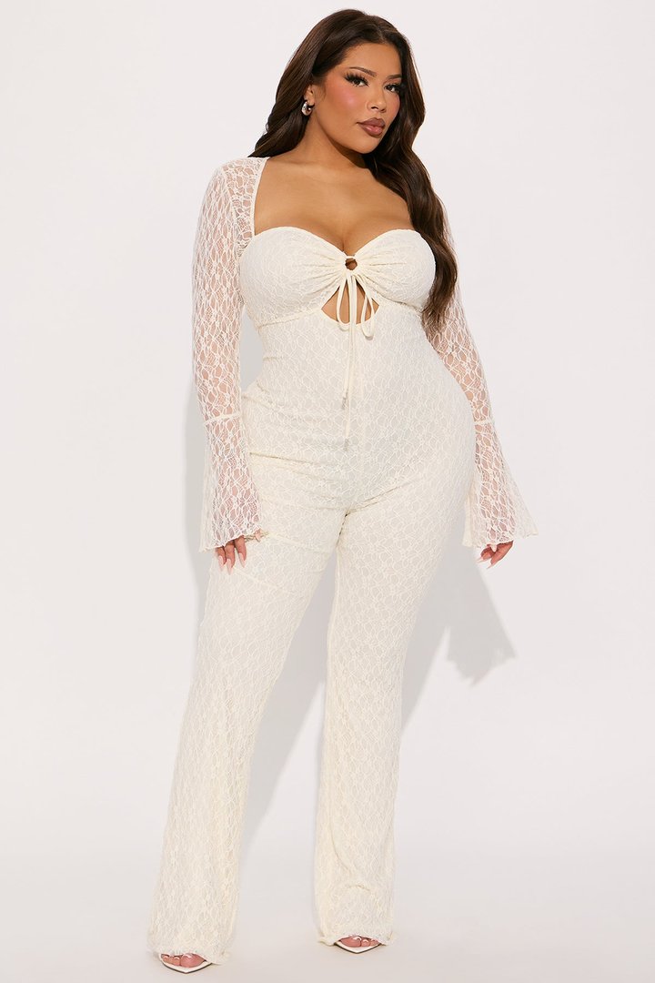 Saffron Lace Jumpsuit - Ivory