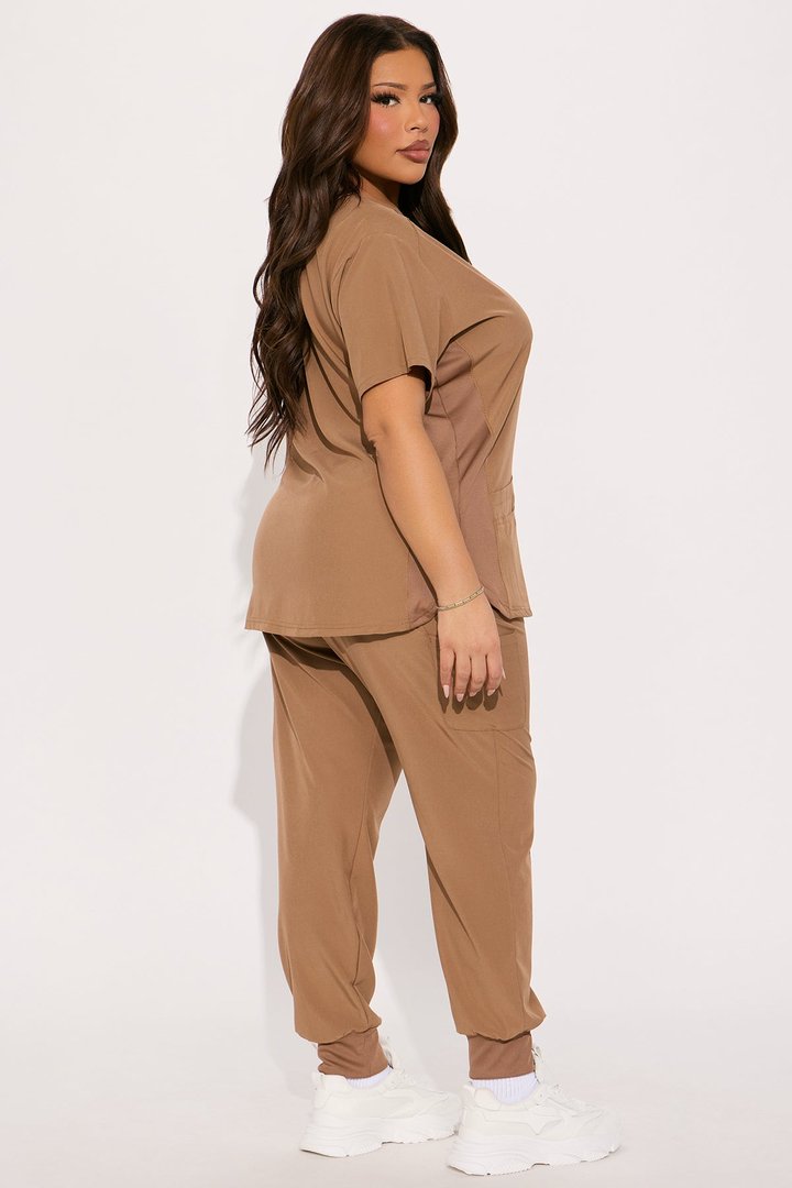 Full Shift 4 Way Stretch Uniform Scrub Set - Chocolate