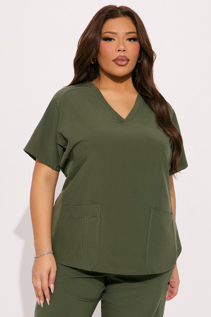 Full Shift 4 Way Stretch Uniform Scrub Set - Olive