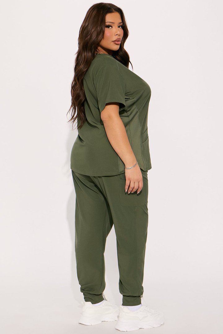 Full Shift 4 Way Stretch Uniform Scrub Set - Olive