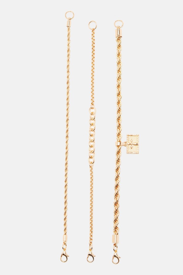 Only Stronger Bracelet Set - Gold
