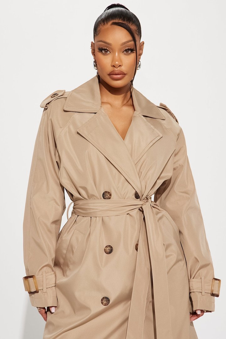 Keep Your Promise Trench Coat - Tan