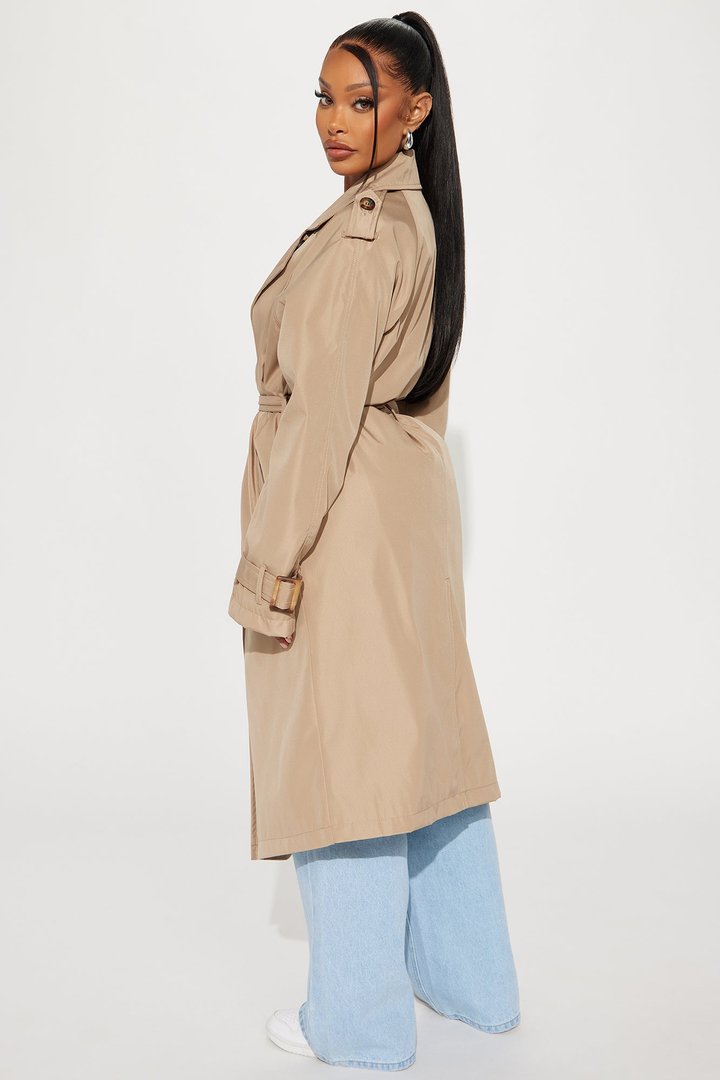 Keep Your Promise Trench Coat - Tan