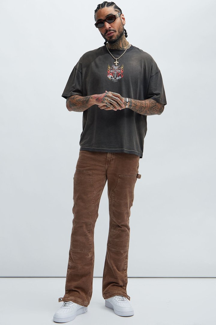 Road Race Oversized Short Sleeve Tee - Black