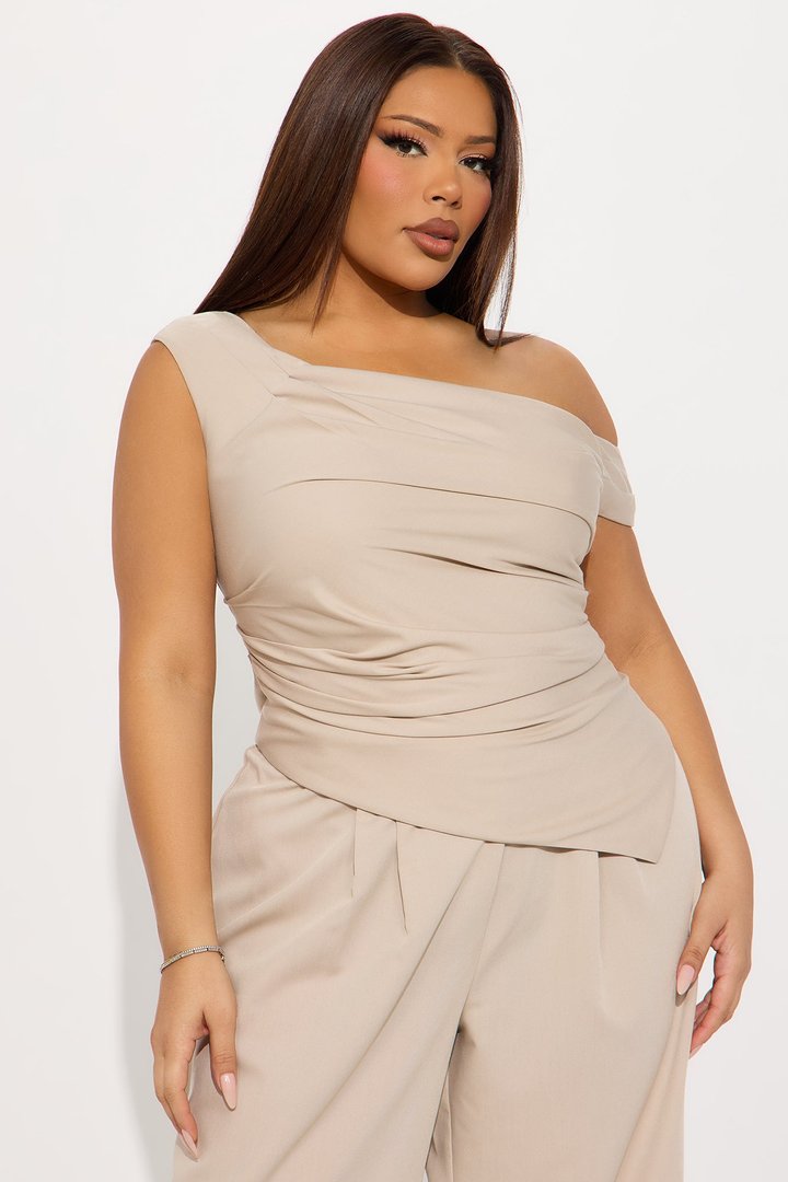 Running Late Jumpsuit - Taupe
