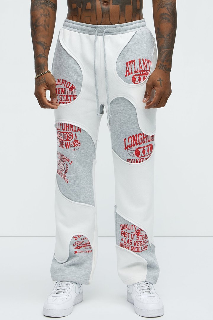 Tayson Champion Straight Sweatpants - Heather/Combo