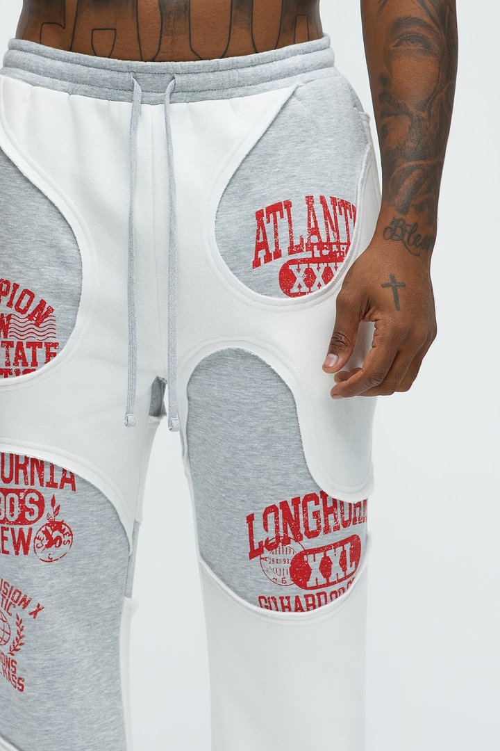 Tayson Champion Straight Sweatpants - Heather/Combo