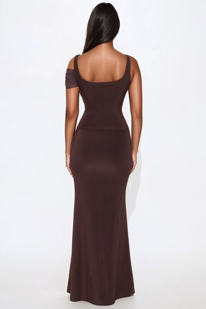 In My Maxi Skirt Set - Brown