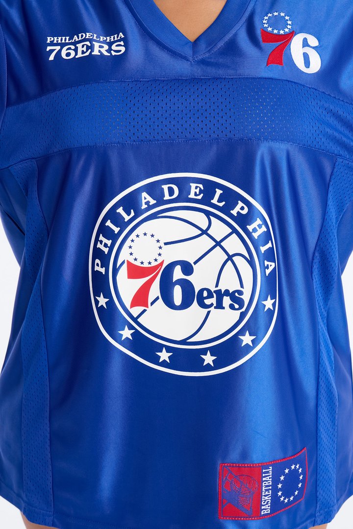 NBA 76'ers Oversized Mesh Tee - Royal