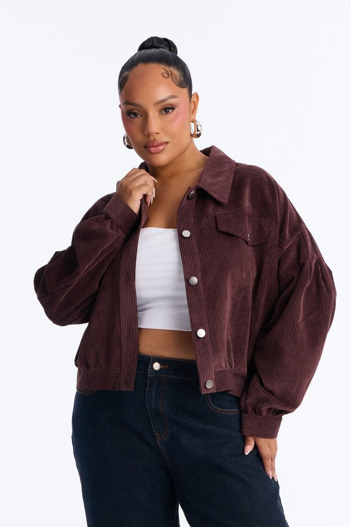 Road Tripping Corduroy Jacket - Brown