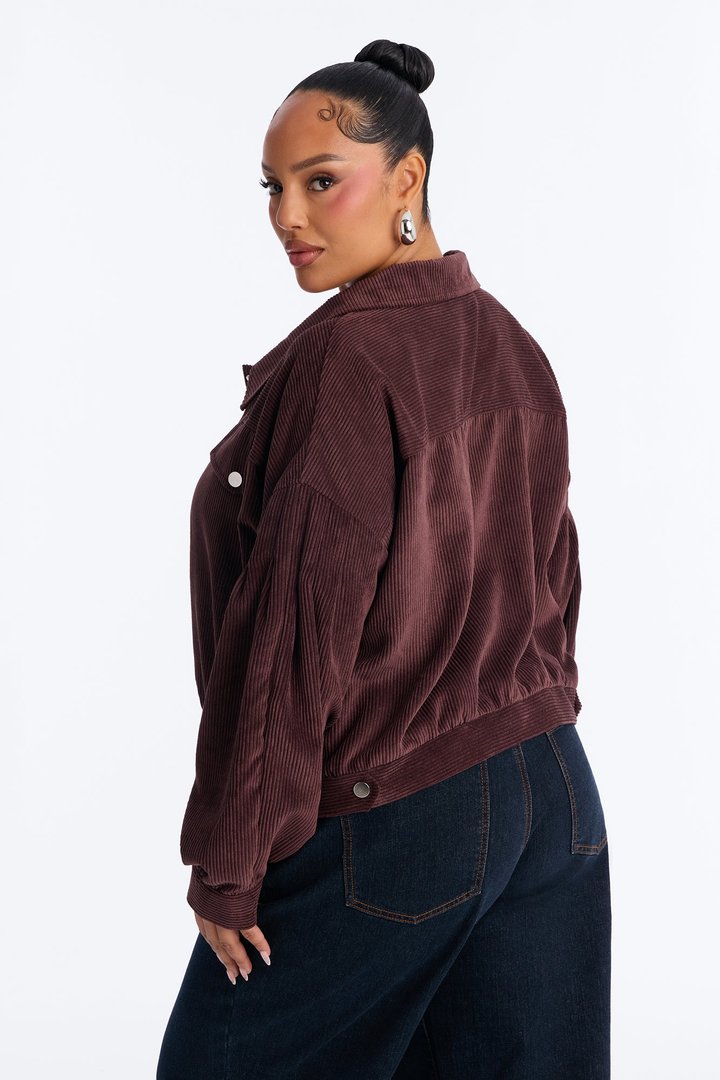 Road Tripping Corduroy Jacket - Brown