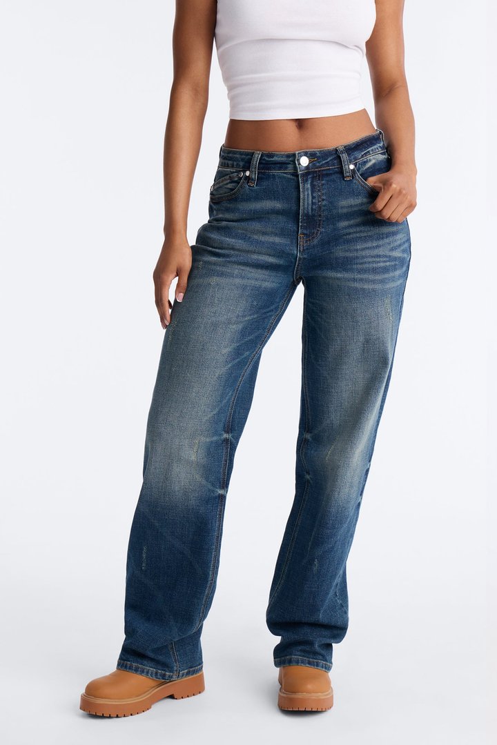 Palmyra Stretch Straight Leg Jeans - Vintage Wash