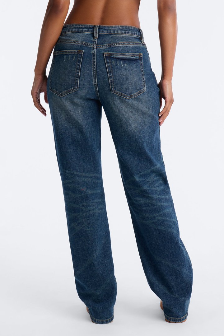 Palmyra Stretch Straight Leg Jeans - Vintage Wash