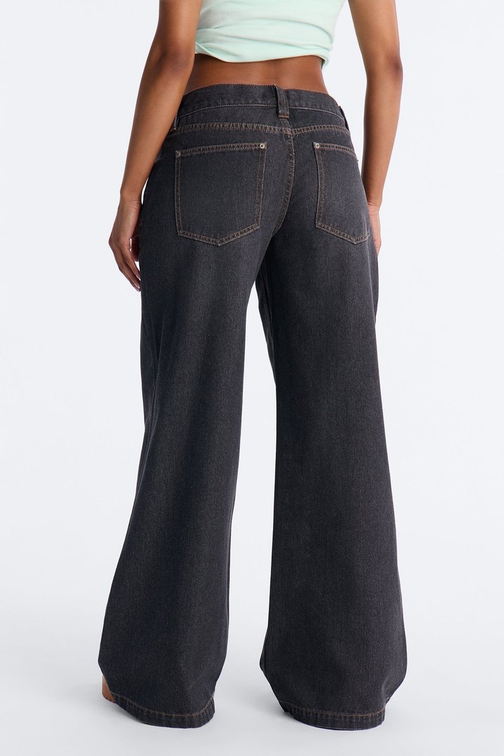 After Hours Low Rise Baggy Jeans - Black Wash