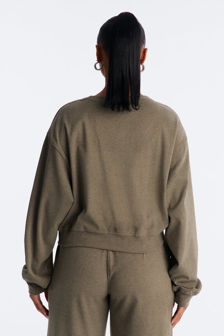 Limited Edition Butter Fleece Lounge Top - Sage