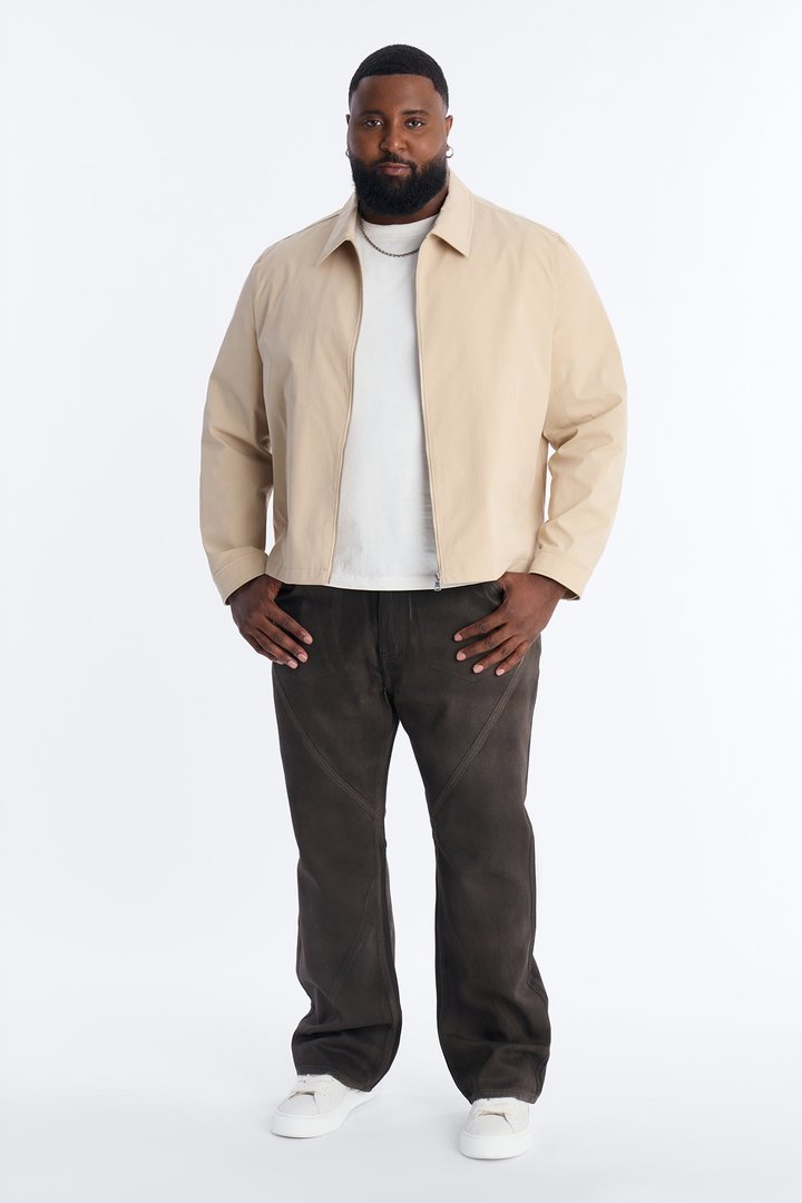 Stacked Slim Flare Phantom Waxed Jean - Olive