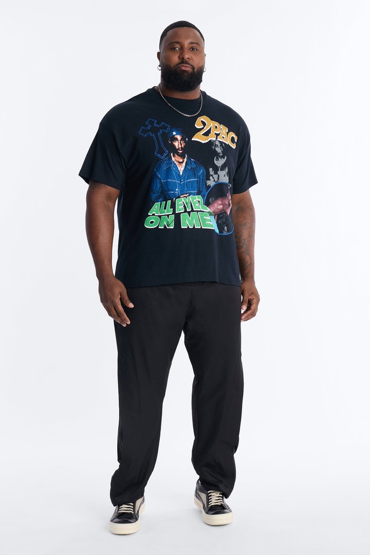 All Eyez On Me 2Pac Graphic Short Sleeve Tee - Black