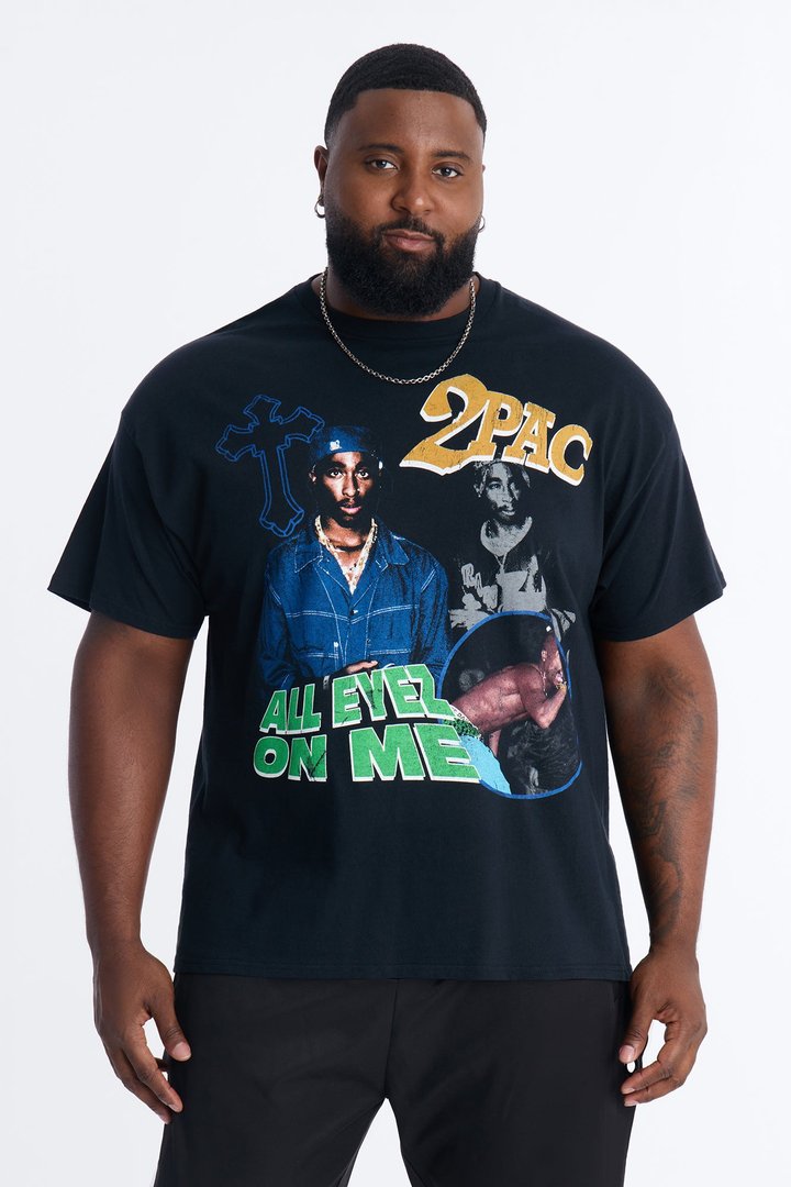 All Eyez On Me 2Pac Graphic Short Sleeve Tee - Black