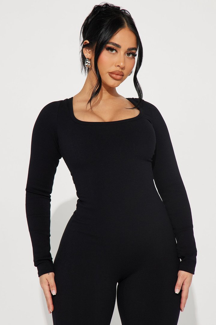 Audrey Snatched Jumpsuit - Black