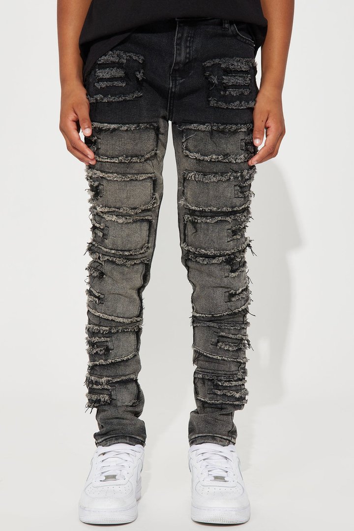 Mini Gradient Denim Skinny Jeans - Dark Wash
