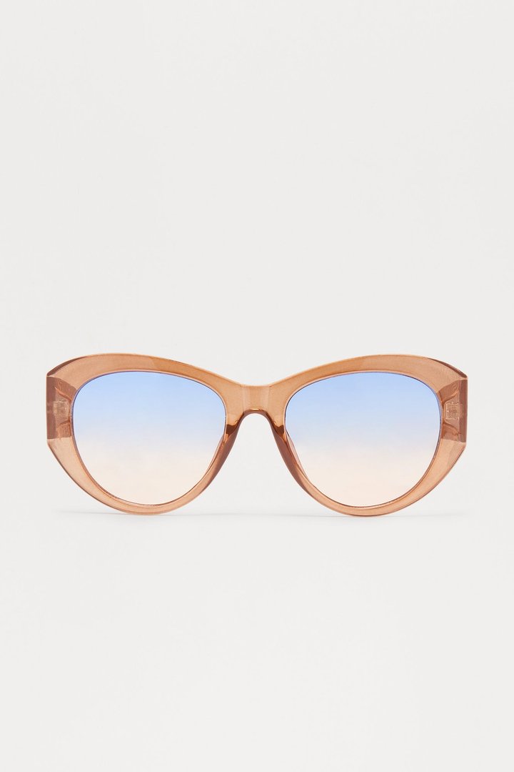 On The Go Round Sunglasses - Nude/combo