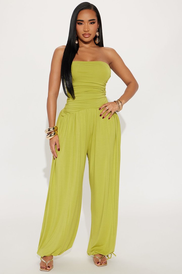 Hammock Daydreams Jumpsuit - Chartreuse