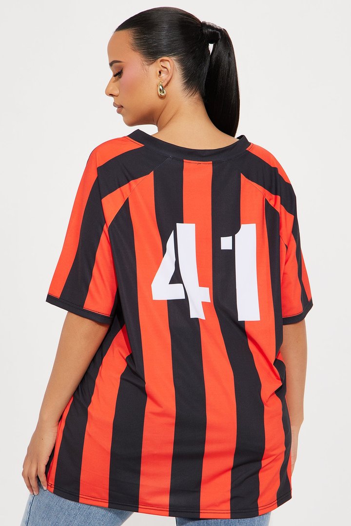 Jeep Wrangler Striped Jersey Tee - Red/Black