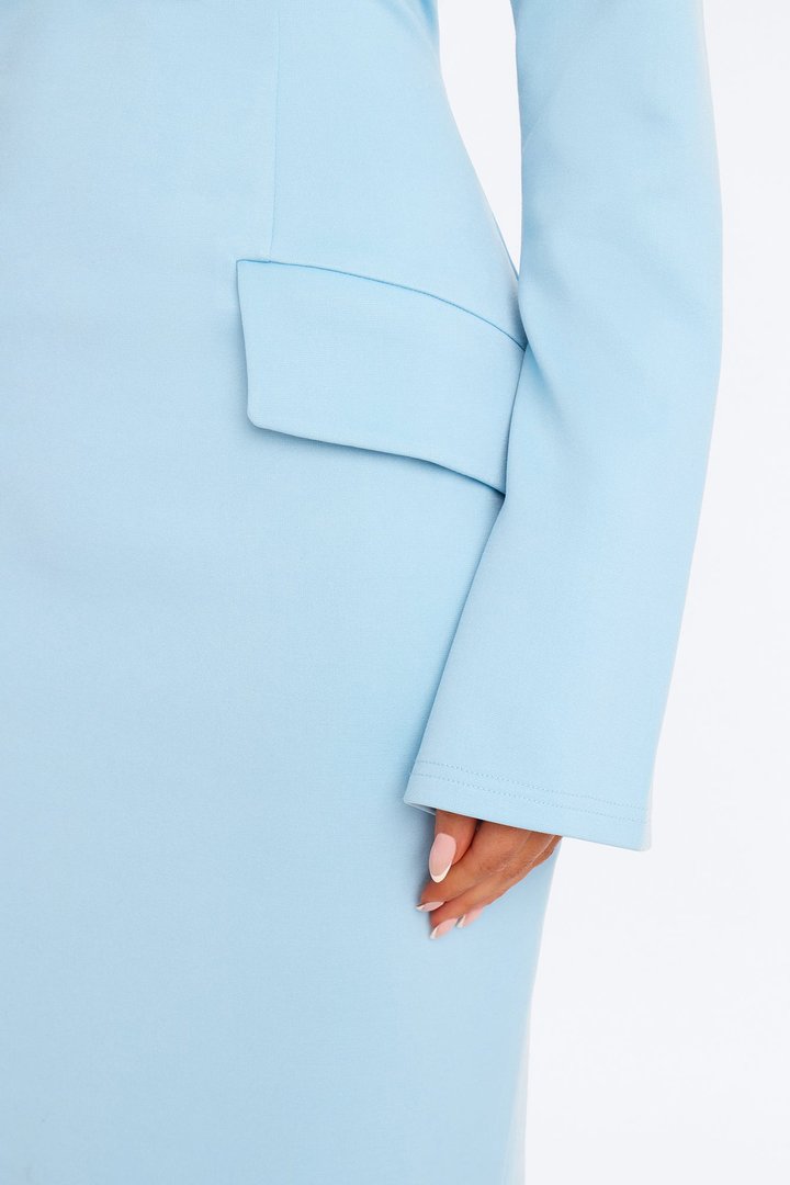 Above Average Ponte Midi Dress - Blue