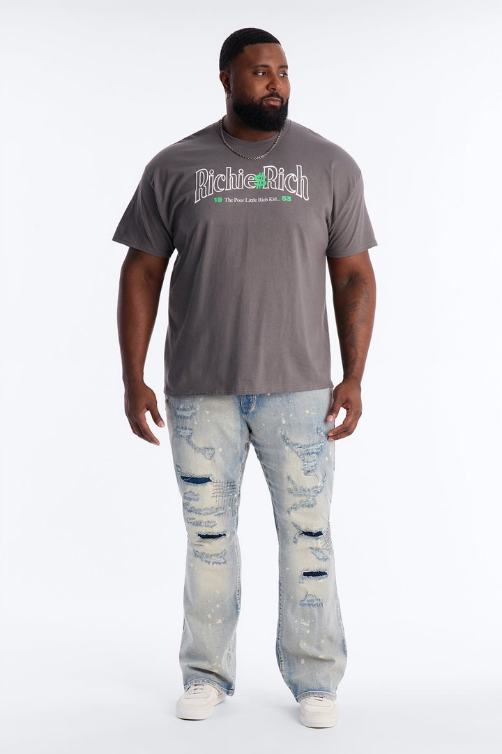 Richie Rich Dolla Dolla Short Sleeve Tee - Charcoal