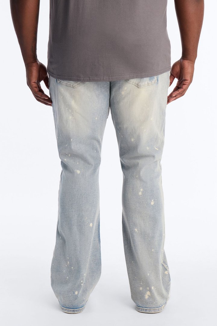 Stacked Skinny Flare Distressed Me Out Jean - Light Wash