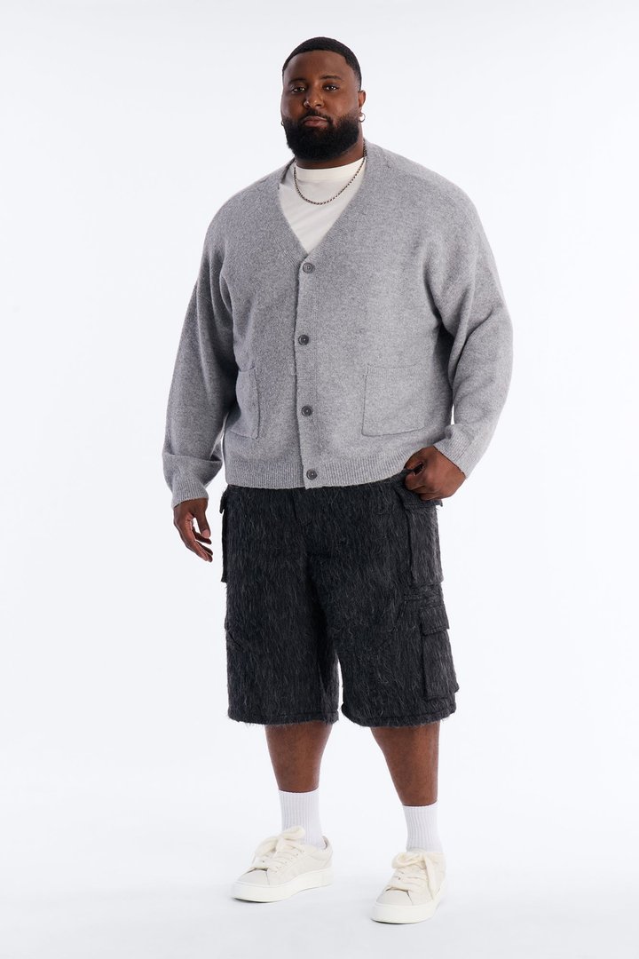 Baggy Warm Breeze Textured Short - Black
