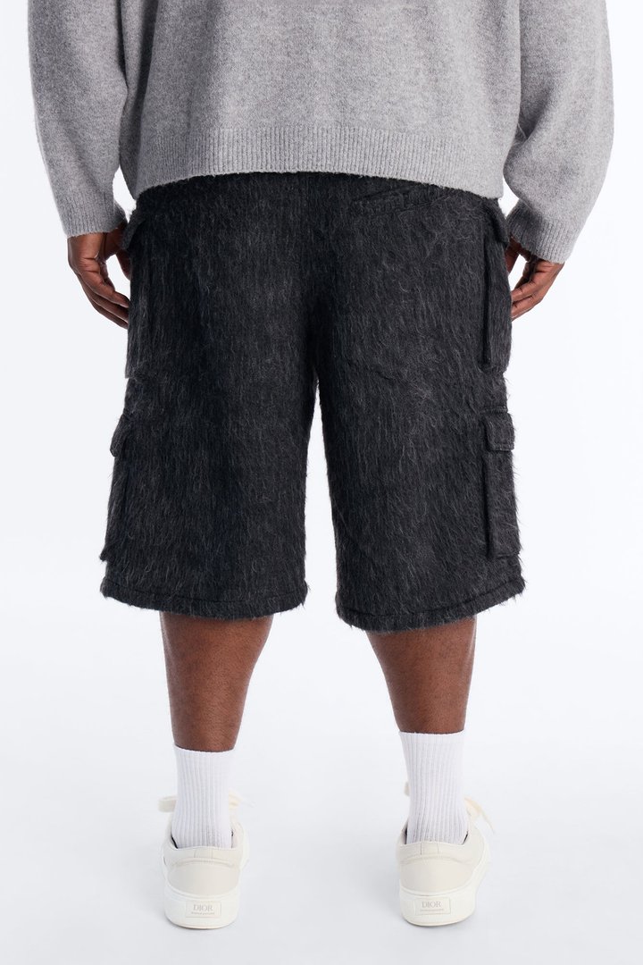Baggy Warm Breeze Textured Short - Black