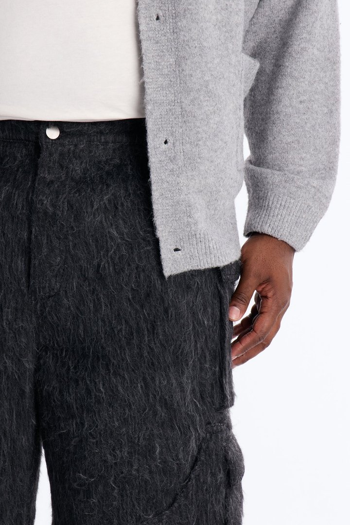 Baggy Warm Breeze Textured Short - Black