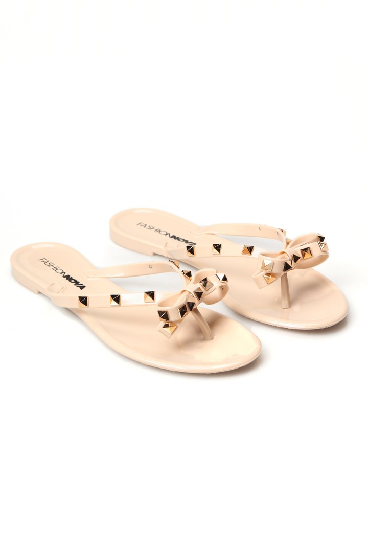 Studded Sister Flat Sandal - Blush