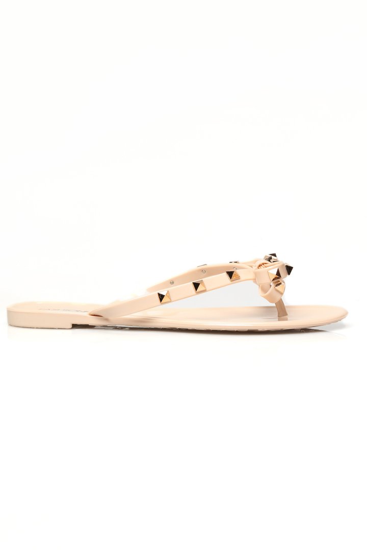 Studded Sister Flat Sandal - Blush